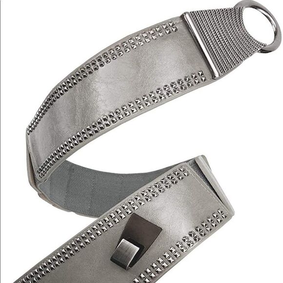 Vintage Wide Waist Belt Retro Buckle Stretch Belt - Picture 5 of 6